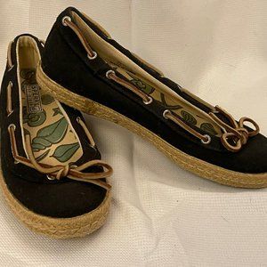 Black Sperry Top-Sider Espadrilles   7M